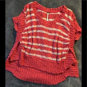 Free People Stripped Crop Top Sz XS